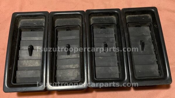 Dash Vent Set Left Right Middle Center Black OEM – First Gen Isuzu Trooper (1985–1993)