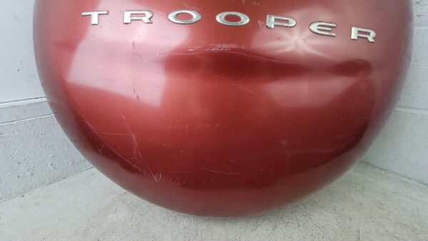 ISUZU TROOPER OEM DARK RED REAR SPARE TIRE COVER SHELL EMBLEM – 1995–2002 2nd Gen