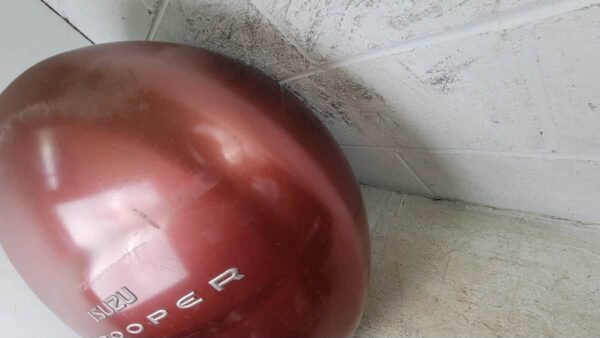 ISUZU TROOPER OEM DARK RED REAR SPARE TIRE COVER SHELL EMBLEM – 1995–2002 2nd Gen