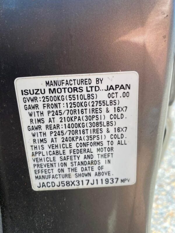 Isuzu Trooper II Rear Driveshaft with Yokes 4x4 Torque on Demand (1998-2002)